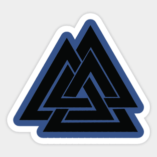 Black Viking Valknut Norse Minimalist design Sticker